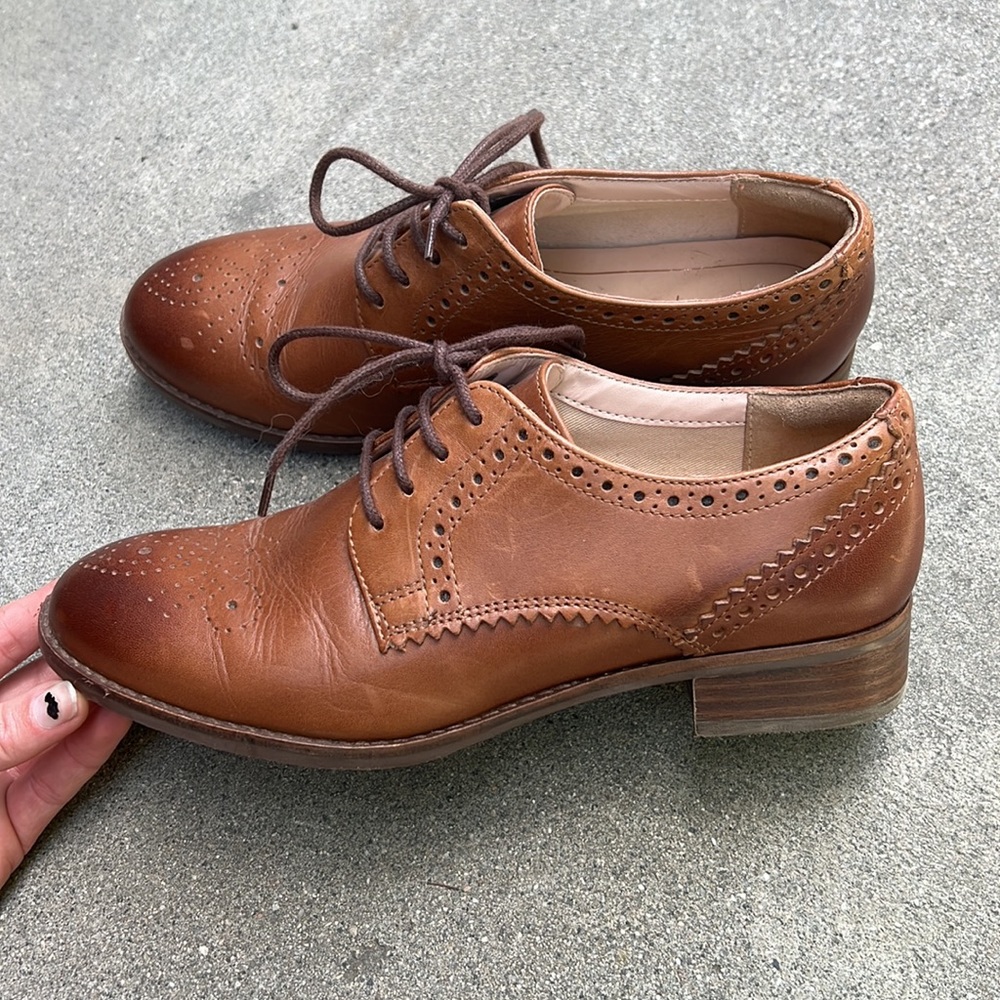 Clark’s Brown Leather Oxford Dress Shoes Size 7
